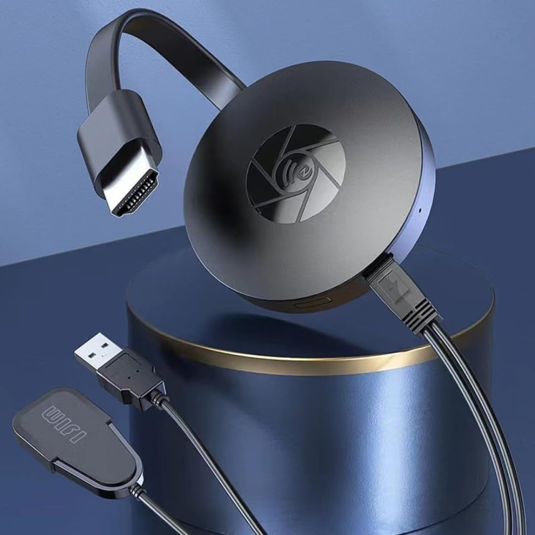 Chromecast Device for TV, XiaoMan Chromecast Google, 1080P Wireless HDMI Screen Mirroring via 2.4G/5G for iPhone/Android/Windows, Supports Airplay & Miracast