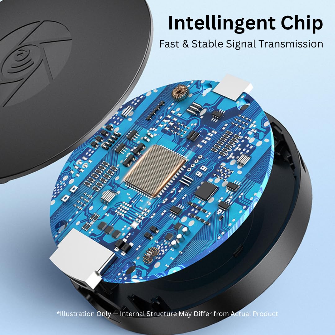 Chromecast Device for TV, XiaoMan Chromecast Google, 1080P Wireless HDMI Screen Mirroring via 2.4G/5G for iPhone/Android/Windows, Supports Airplay & Miracast