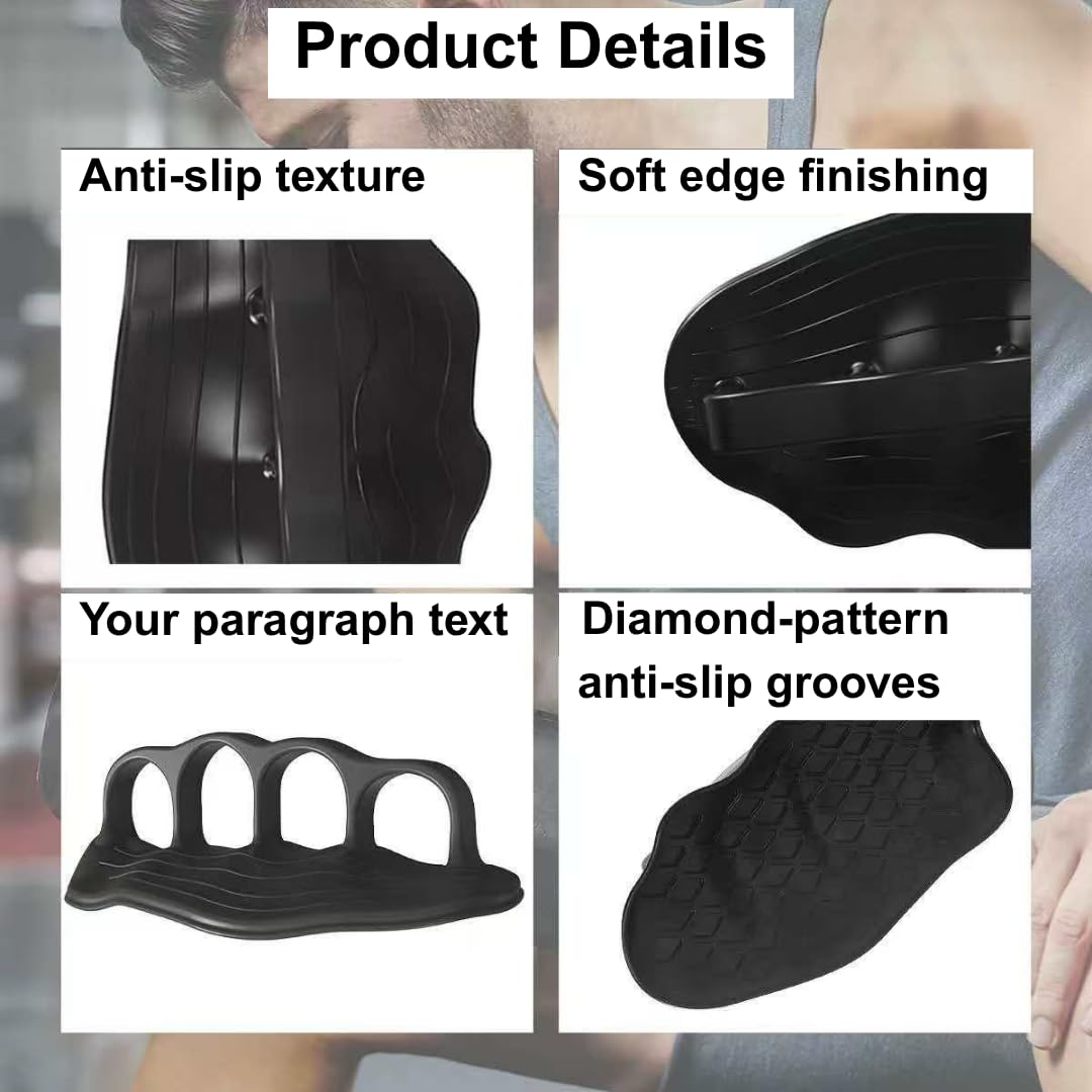 Non-Slip Silicone Gym Hand Grips – Ergonomic Weightlifting Gloves for Men & Women, Fingerless Palm Protectors for Dumbbells, Barbells, Pull-Ups – Anti-Slip Workout Lifting Grip